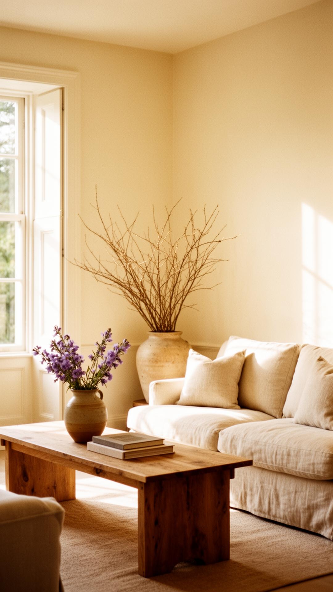 A warm, sunlit living room styled with linen and oak — the kind of space BlumePath creators bring to life.